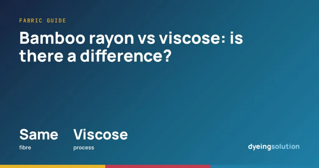 Bamboo rayon vs viscose: is there a difference?