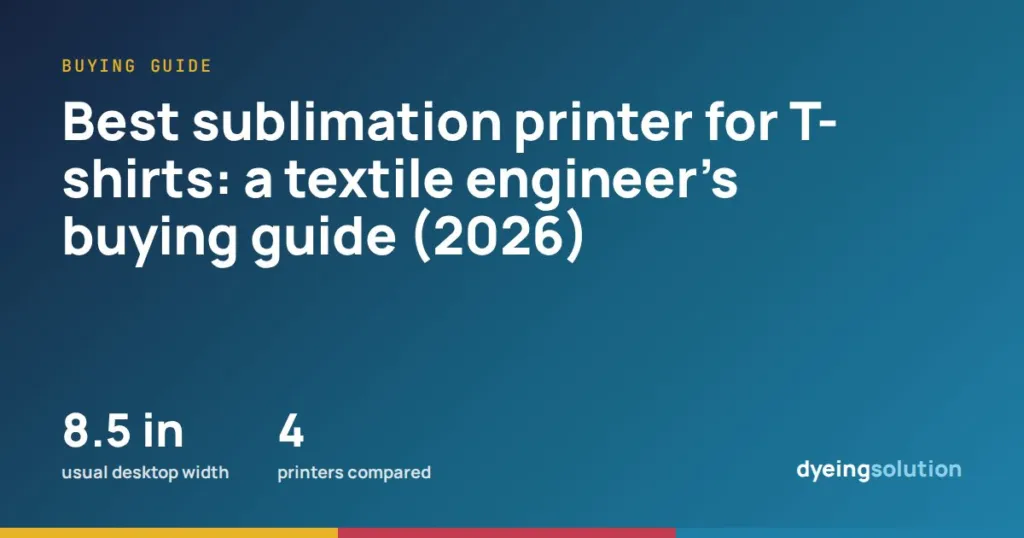 Best sublimation printer for T-shirts: a textile engineer's buying guide (2026)