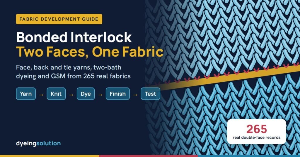 Bonded interlock (double face) development: from yarn to tested fabric