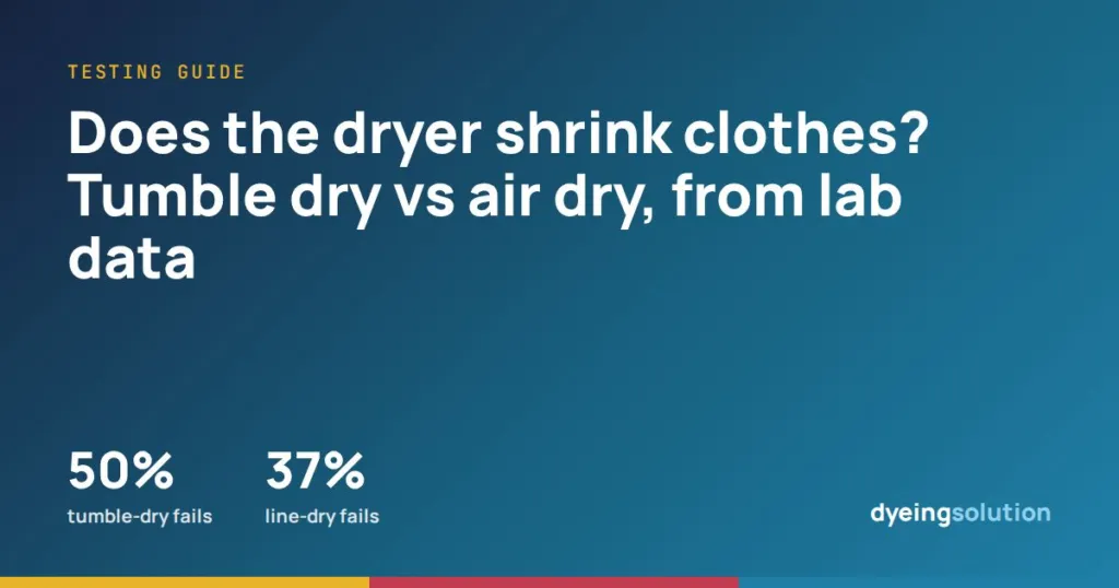 Does the dryer shrink clothes? Tumble dry vs air dry, from lab data