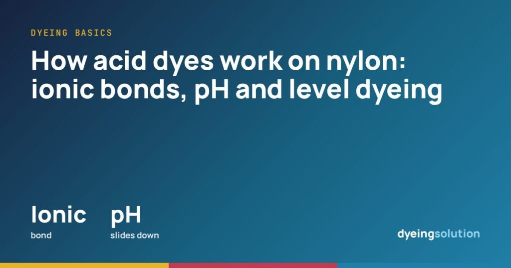 How acid dyes work on nylon: ionic bonds, pH and level dyeing