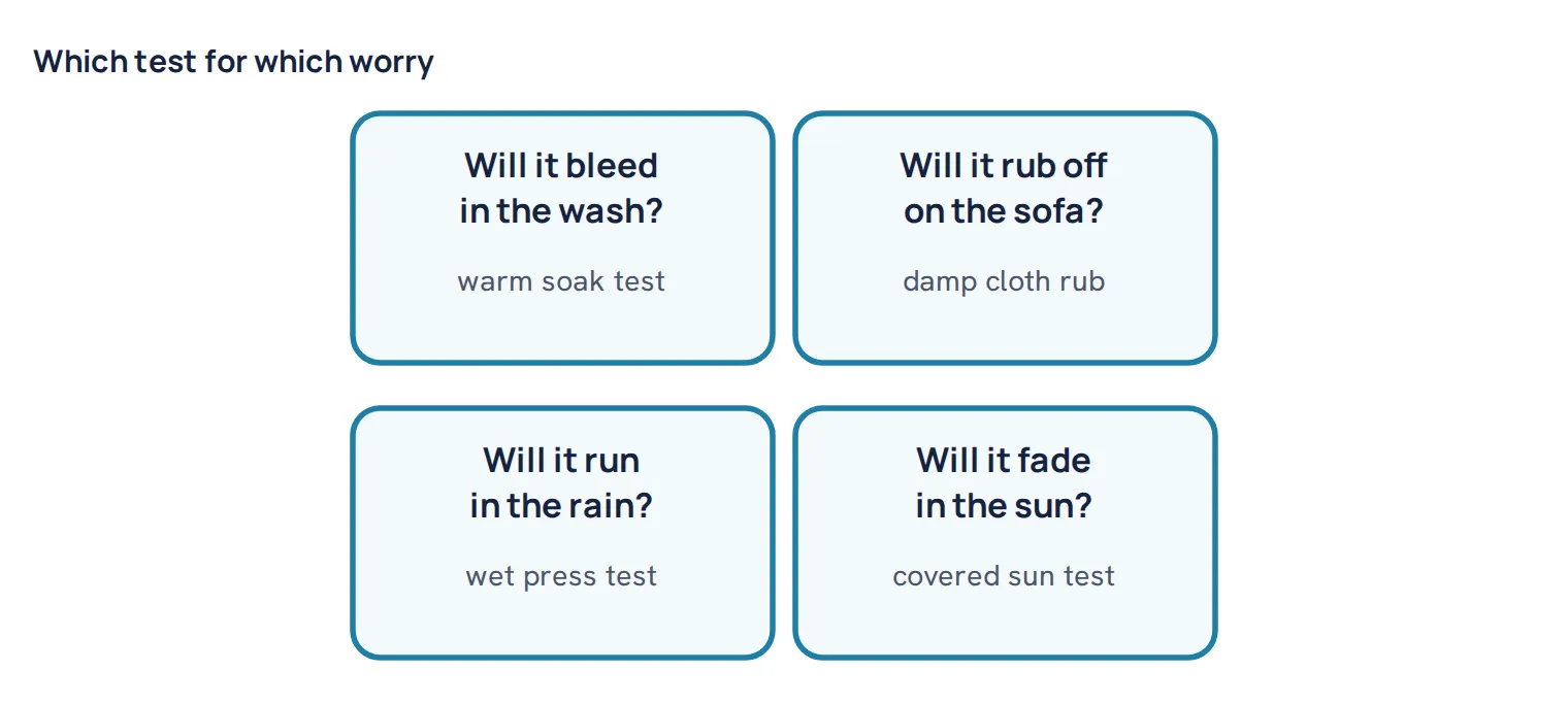 Which test for which worry