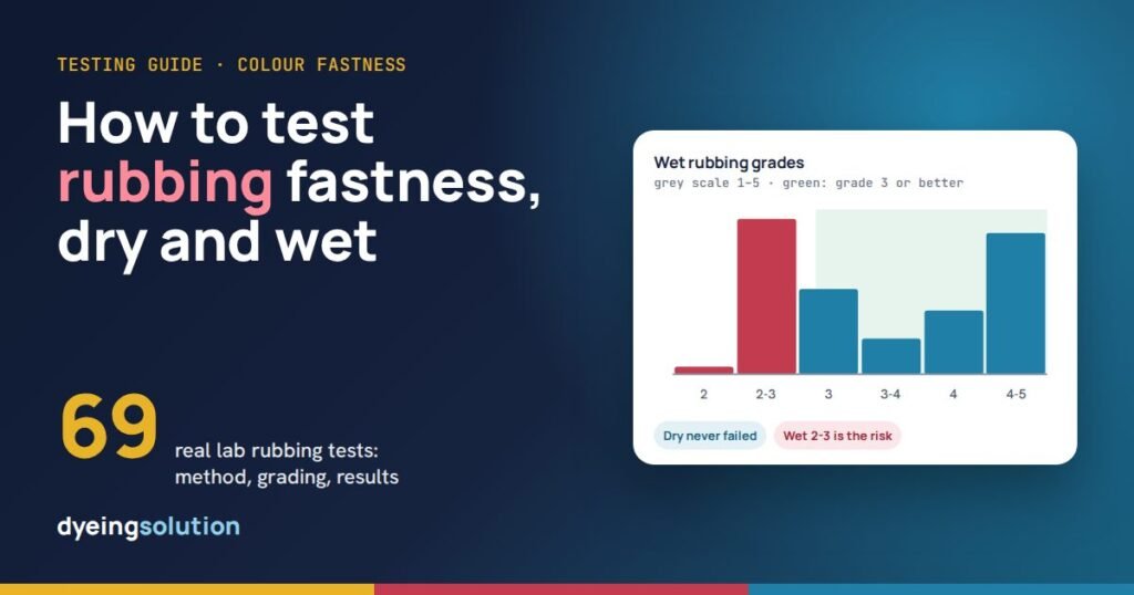 How to test rubbing fastness (crocking) of fabric: dry and wet method and real lab results