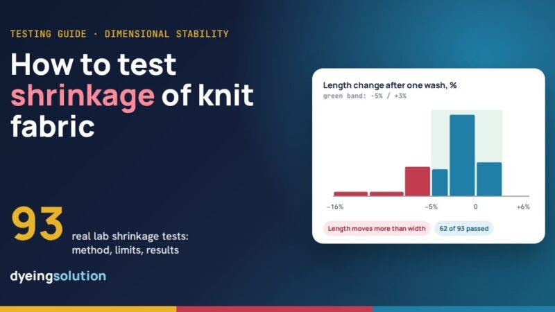 How to test shrinkage of knit fabric: dimensional stability method, limits and real results