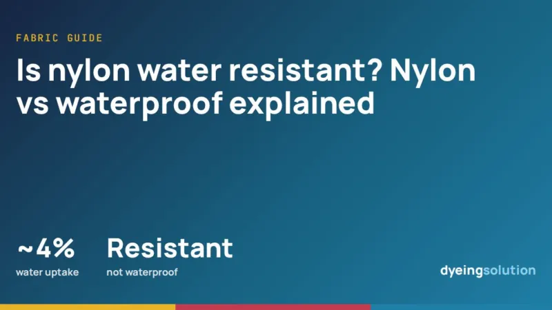 Is nylon water resistant? Nylon vs waterproof explained