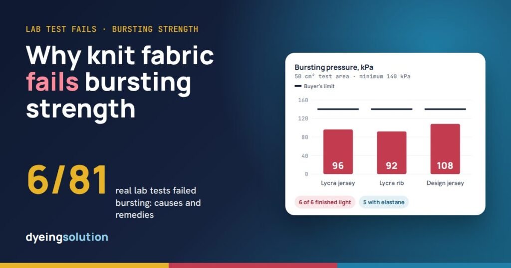 Why knit fabric fails the bursting strength test: 6 real cases from 81 lab reports