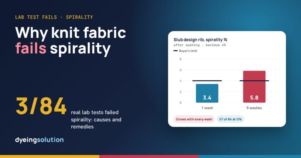 Why knit fabric fails the spirality test: 3 real cases from 84 lab reports