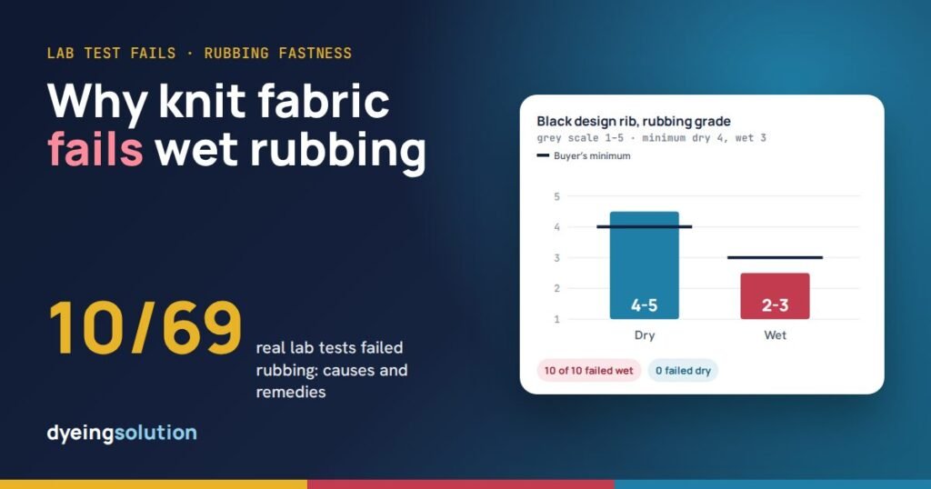 Why knit fabric fails the wet rubbing test: 10 real cases from 69 lab reports