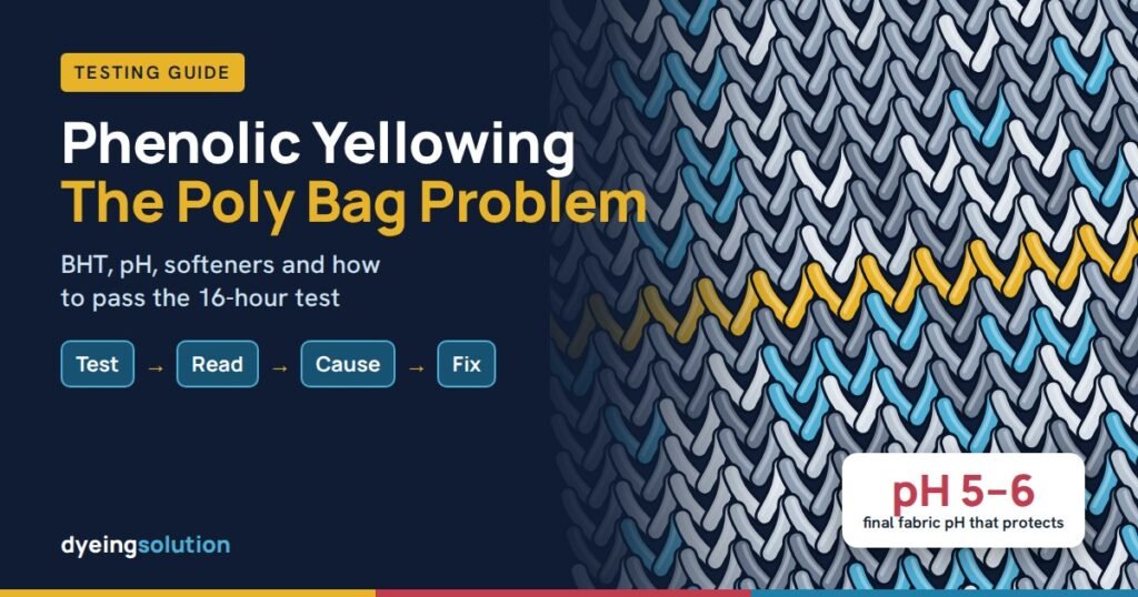 Phenolic yellowing test (ISO 105-X18) on knit fabric: method, causes and prevention