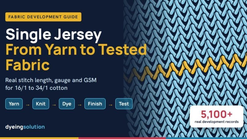 Single jersey fabric development: from yarn to tested fabric