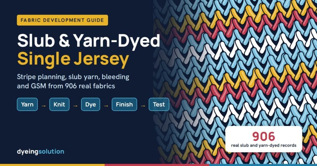 Slub and yarn-dyed single jersey development: from yarn to tested fabric