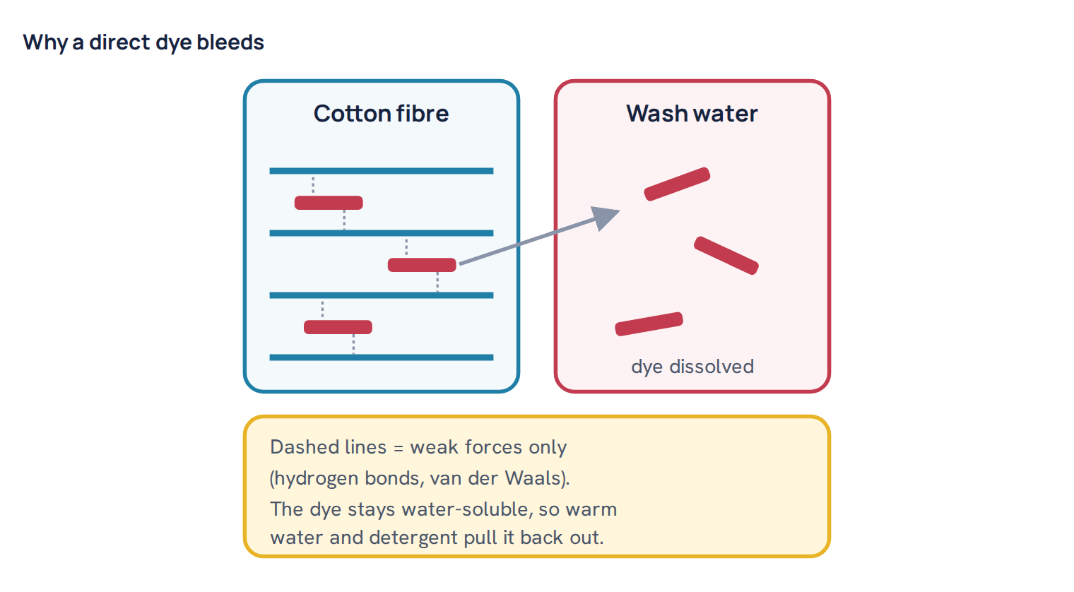 Why a direct dye bleeds