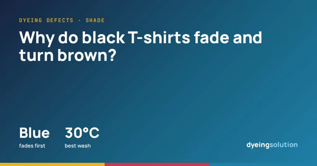 Why do black T-shirts fade and turn brown?